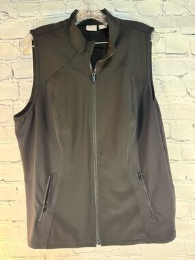 Chico's Black Zenergy Active Vest Chicos Size 3 Size 16/18 XL Activewear Travel